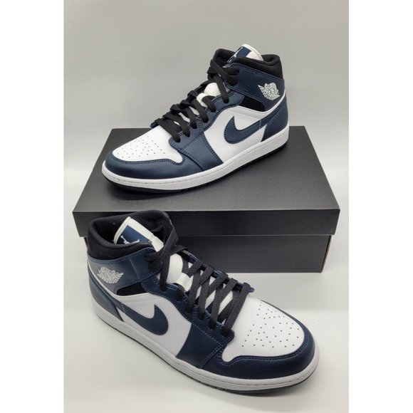 Air Jordan 1 Mid 'Armory Navy' 554724-411 - Picture 4 of 8